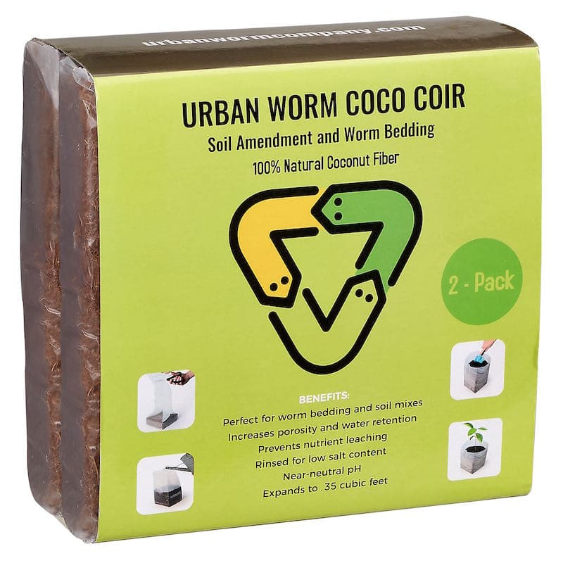 3lb Worm Bedding for Red Wigglers - Earth Worm Bedding for Soil Amendments,  Organic Potting Soil Mix - Worm Bin & Vermicompost Bin Worm Bedding for