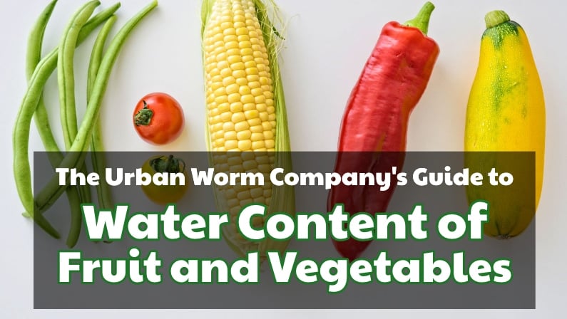 Water Content of Fruits and Vegetables: Vermicomposting 101