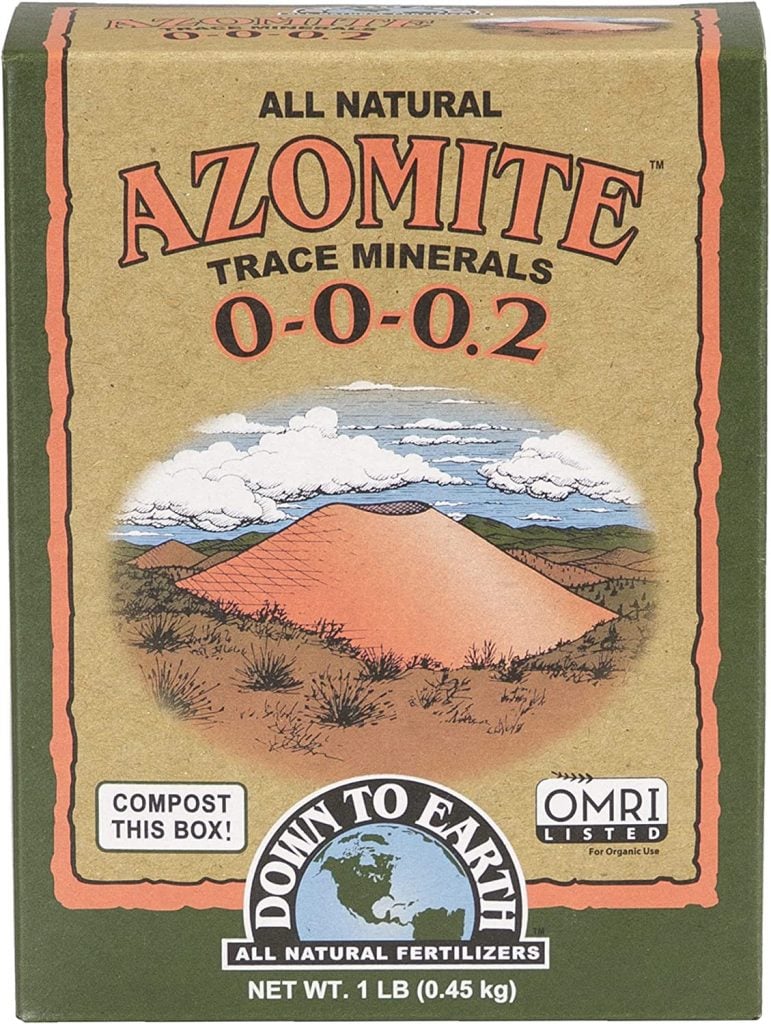 Azomite which can be purchased on Amazon