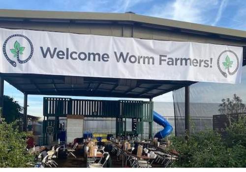 Welcome banner for AZ Worm Farm Visitors